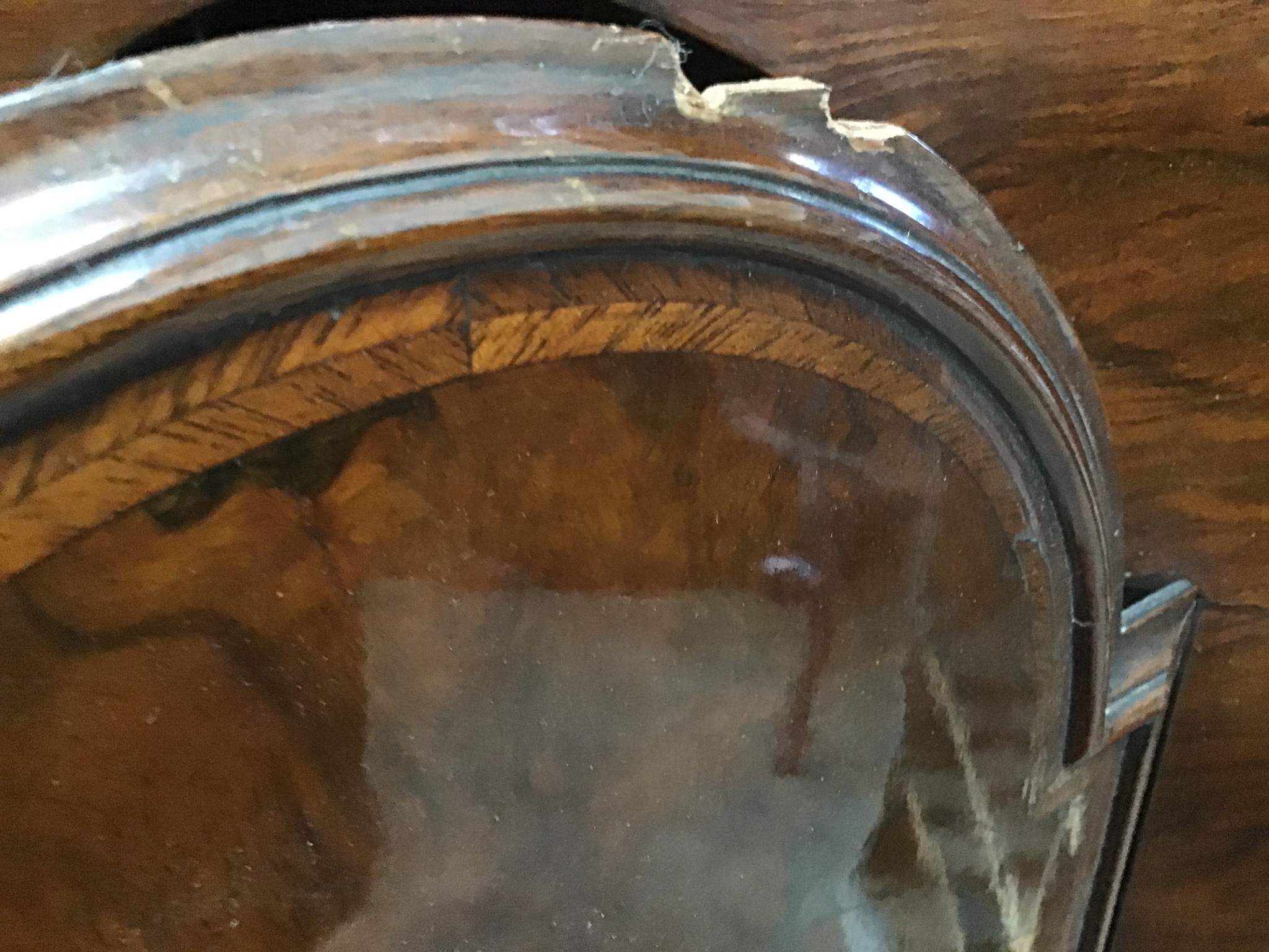 A George III feather banded walnut 8 day longcase clock, height approx. 250cm